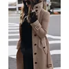 Women's Coat Outerwears Autumn Winter Warm Female Jackets Single Breasted Turn-down Collar Single Breasted Women's Clothes New 2