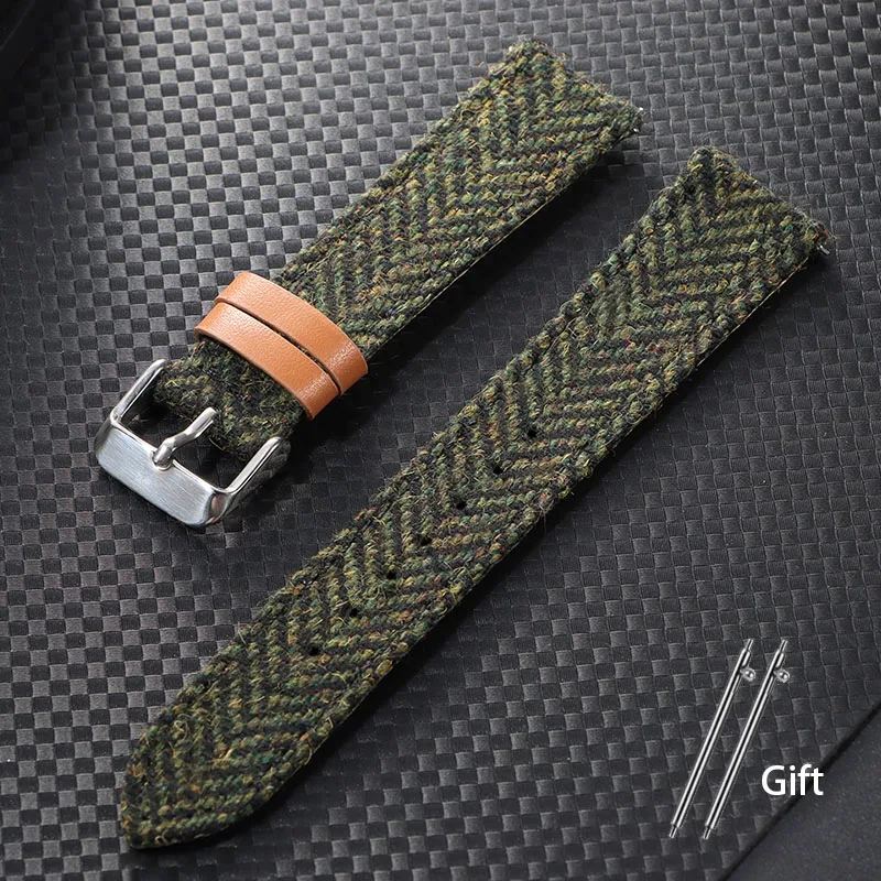 Vintage Naylon Hakiki Deri saat kayışı 18mm 20mm 22mm Omega için Rolex Inek Derisi Kayış Spor Hızlı Bırakma Evrensel Bilezik