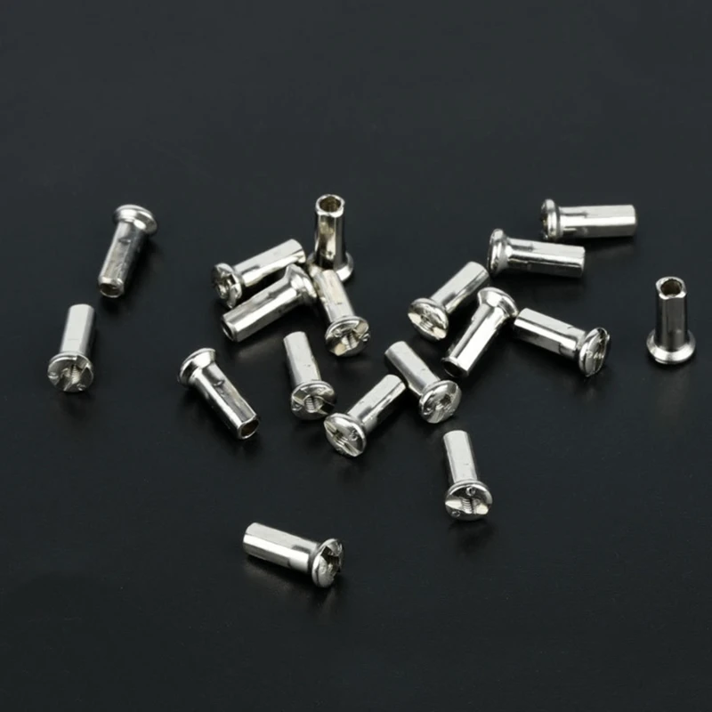 50PCS Brass Spoke Nipple 14G 13G 12G Mountain Road Bicycles Wheel E-bike Scooter Bike Spoke Cap Brass Bike Part Coated bike spokes nipples