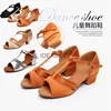 New Ladies Girl's Sandals Low Heel Satin/Leatherette Buckle Latin/Ballroom/Salsa Dance Shoes For Women Wholesale 3cm/4cm Heel 1
