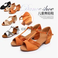 New Ladies Girl's Sandals Low Heel Satin/Leatherette Buckle Latin/Ballroom/Salsa Dance Shoes For Women Wholesale 3cm/4cm Heel 1