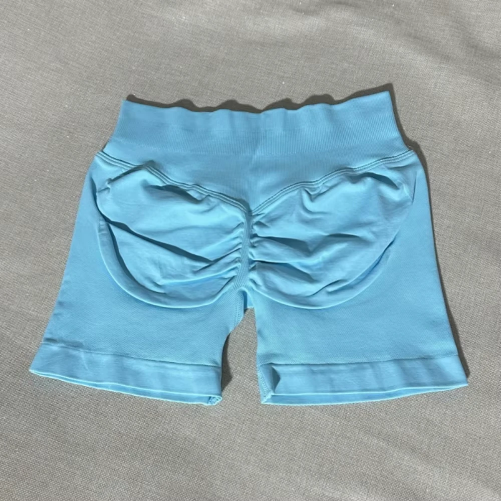 Ignite Shorts with 4.5'' Low Waist Seamless Yoga Shorts Scrunch Bum Gym Workout Biker Short Stretch Fitness Short