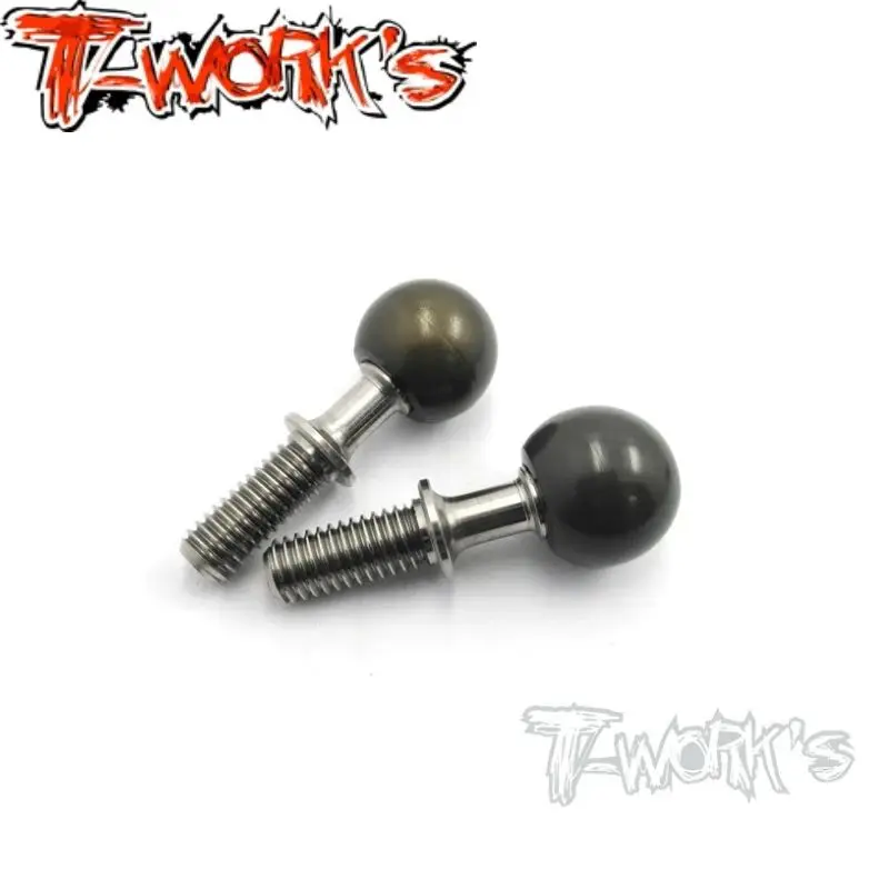Originale T Funziona Tp-047-Mbx Allum. Sfera Del Cuscino Con Albero In Titanio (Mugen Mbx-7/7R/7Gt/Mbx 8 )2 Pezzi. Parte Rc
