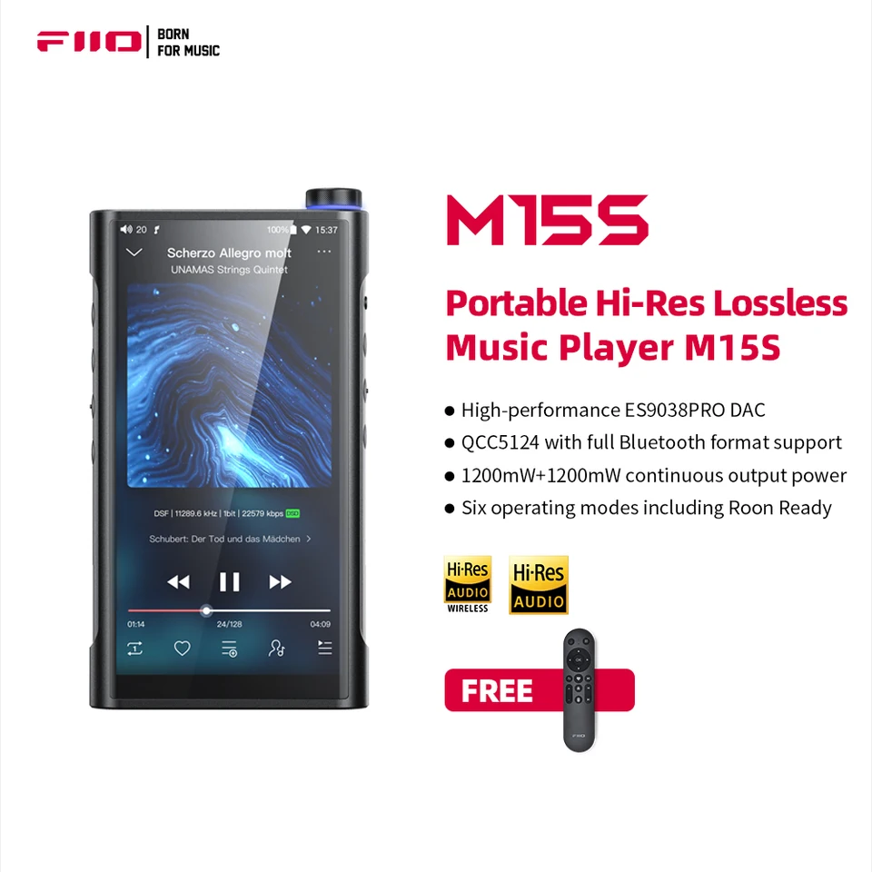 FiiO M15S Music Player Snapdragon 660 with ES9038PRO Hi-Res