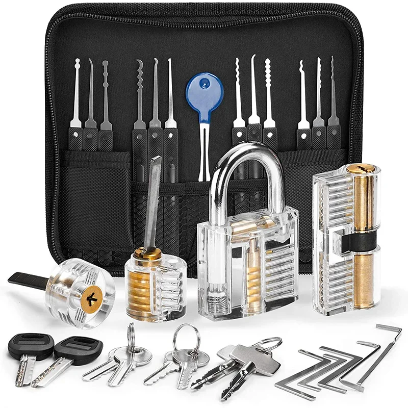 

Hot sale Practice Pick Set Extractor Lock Unlocking Padlock Key Tool Transparent