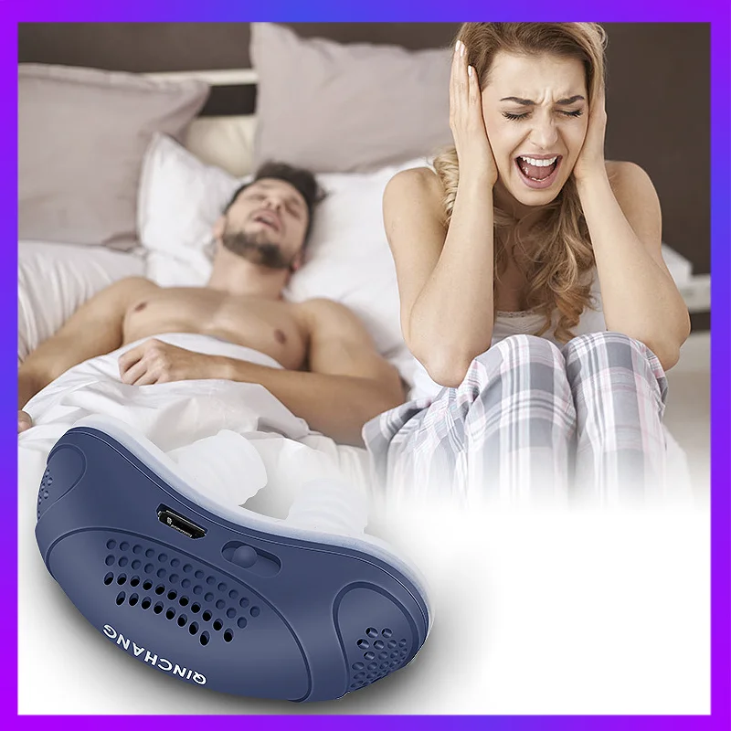 Electric Anti-Snoring Sleep Aid Device Stop Snore Aid Stopper For Men Women Sleep Apnea Household Health Care sleep aid instrument stop snoring