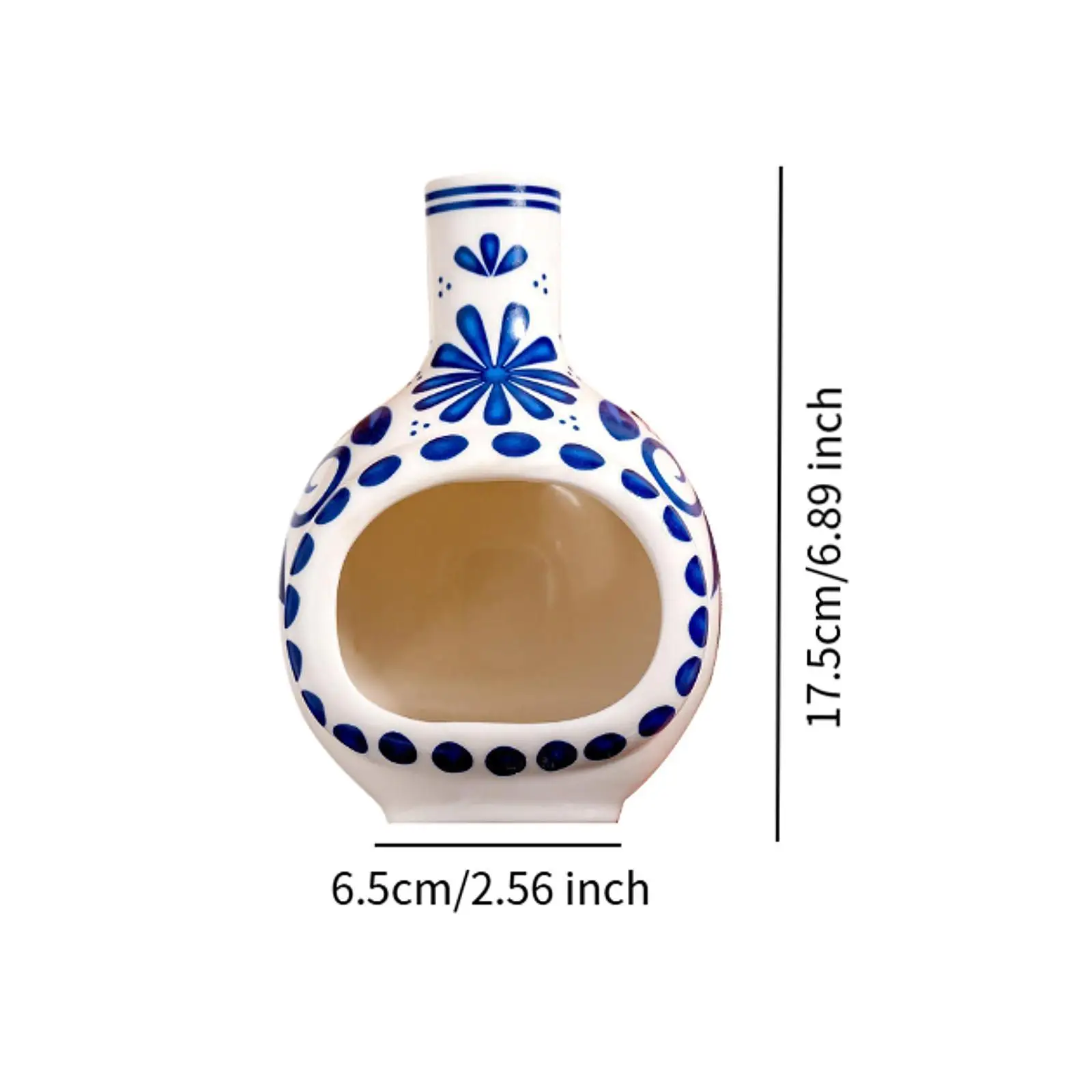 Blue and White Ceramic Incense Burner Smudge Stick Bowl for Cone & Stick