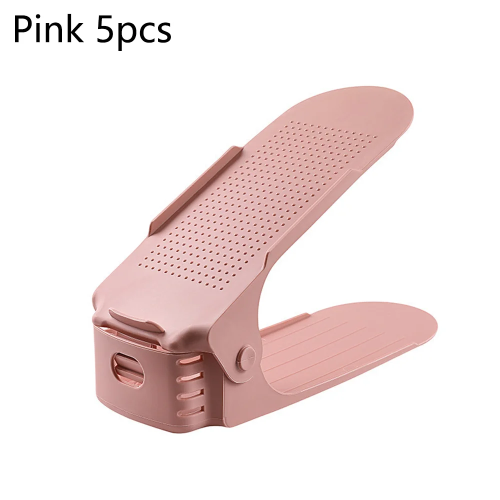 5/10 adet Ayarlanabilir Ayakkabı Dolabı Ayakkabı Saklama Plastik Çift katmanlı Ayakkabı Rafı Basit Ev Tek parça Ayakkabı Braketi Katlanır Tip