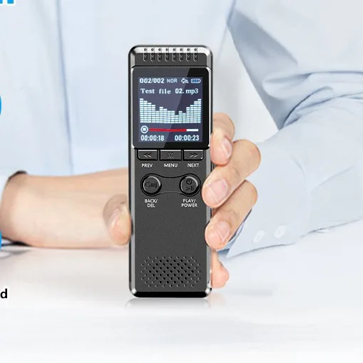 Portable high-definition MP4 recorder with  battery 150 hours of recording time 8 languages 6.7-inch color screen 32GB capacity