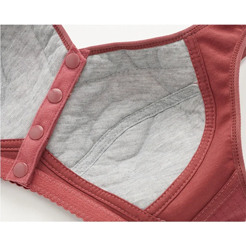 2025 New Confortable Bra Cotton Women Wire Free Bras Push Up Front Closure Underwear Female Everyday Lingerie Large Bust 50BCD 6