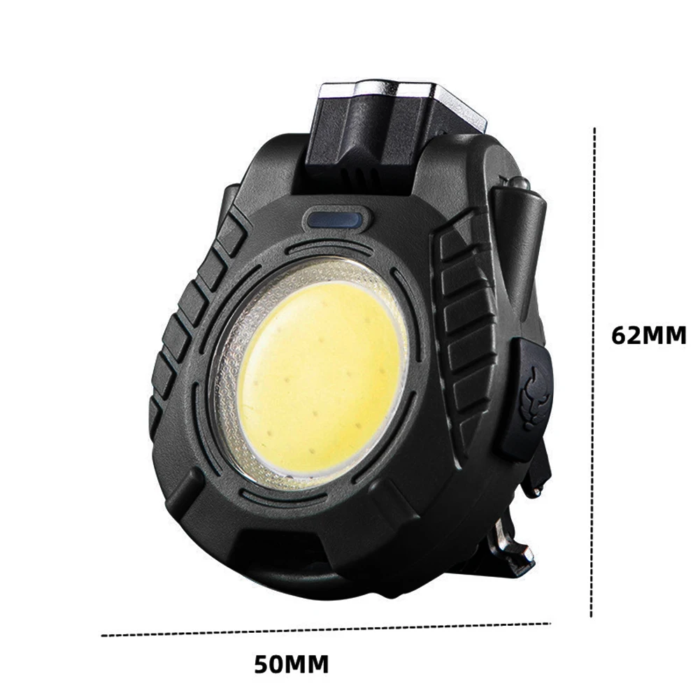 LED COB 헤드램프 작업등, 휴대용 미니 클립온 모자 조명, 다기능 경량 플라스틱, 하이킹 낚시용 각도 조정