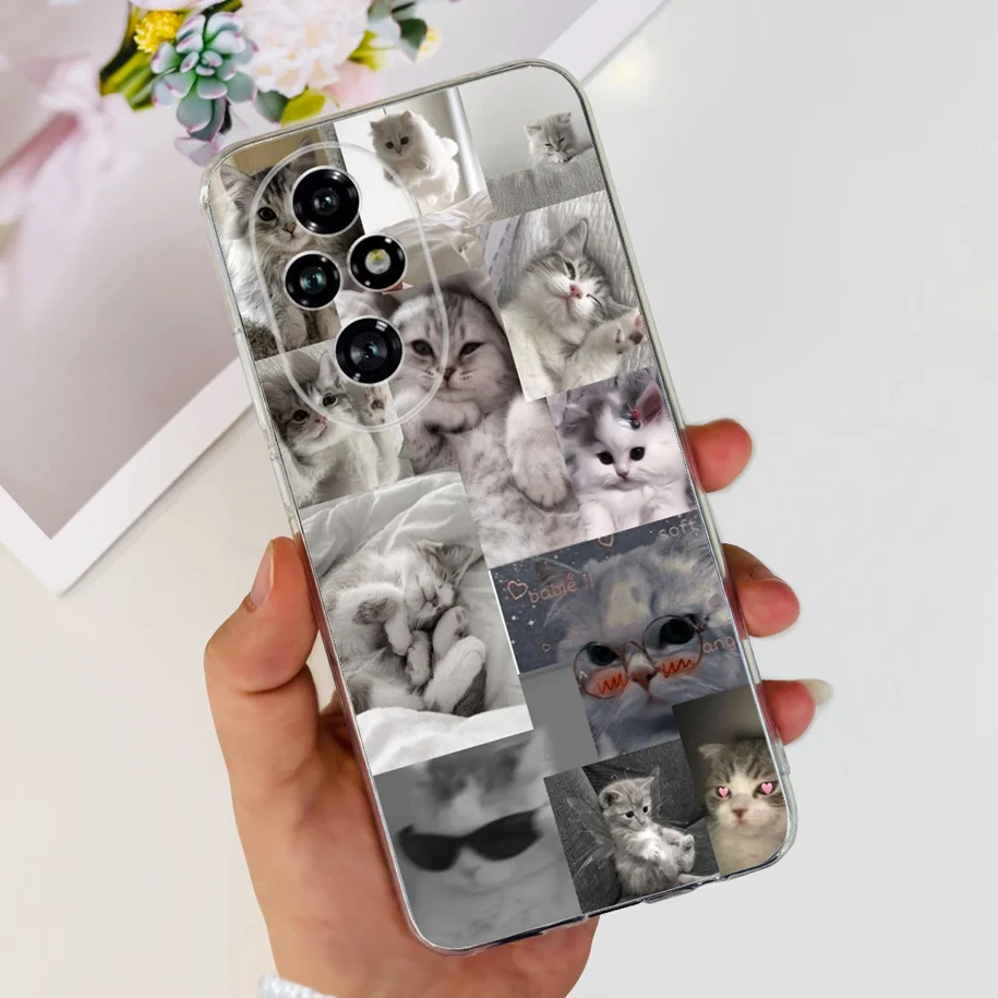 Clear Tulip Flower Soft Silicone Phone Case - Fashionable Protective Cover
