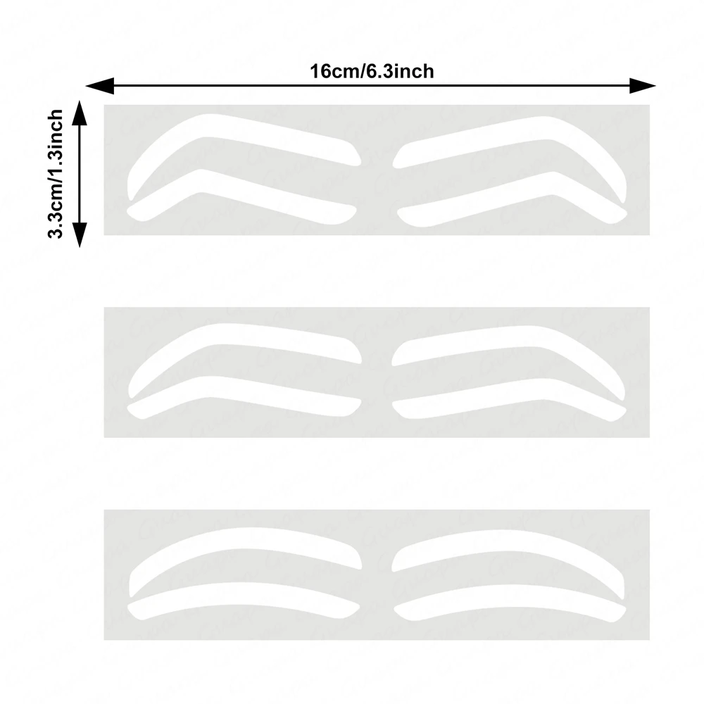 2024 Disposable Eyebrow Design Stencil Eyebrow Tint Airbrush Auxiliary Sticker for Brows Shaping with Single EyebrowsType Option 3