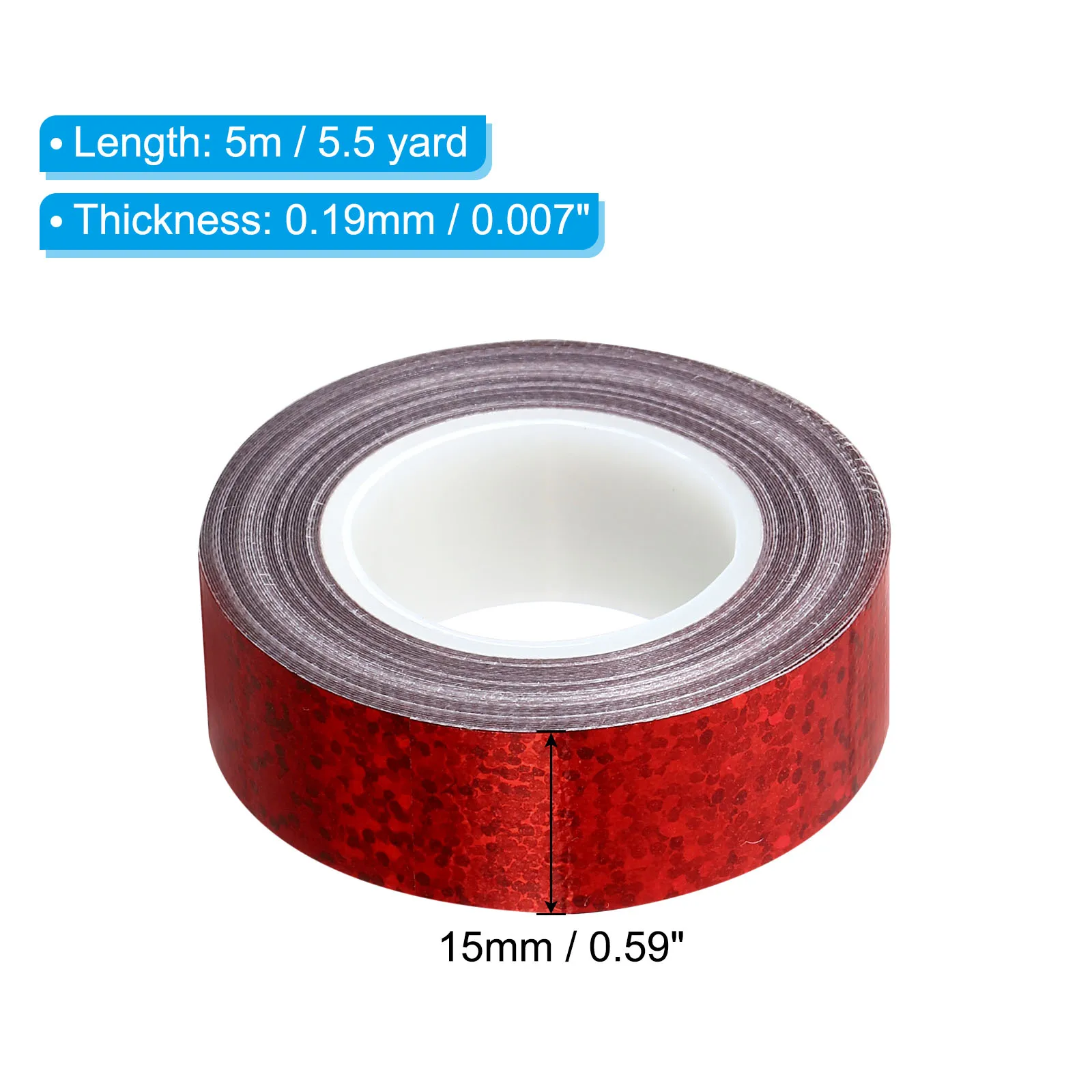 1/2/4Pc Glitter Sparkle Tape 15mmx5m Holographic Art Decorative Self-Adhesive Masking Tapes for DIY Scrapbook Art Craft Wrapping 2