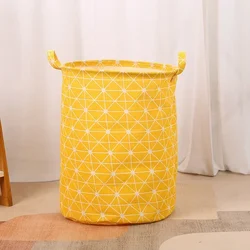 Eco-Friendly Foldable Cotton Laundry Basket - Portable Storage Solution - 35 45 (Style 7)