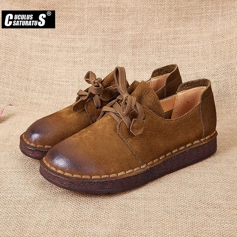 Cuculus Fashion Women Shoes Genuine Leather Loafers Women Casual Shoes Soft Comfortable Flats