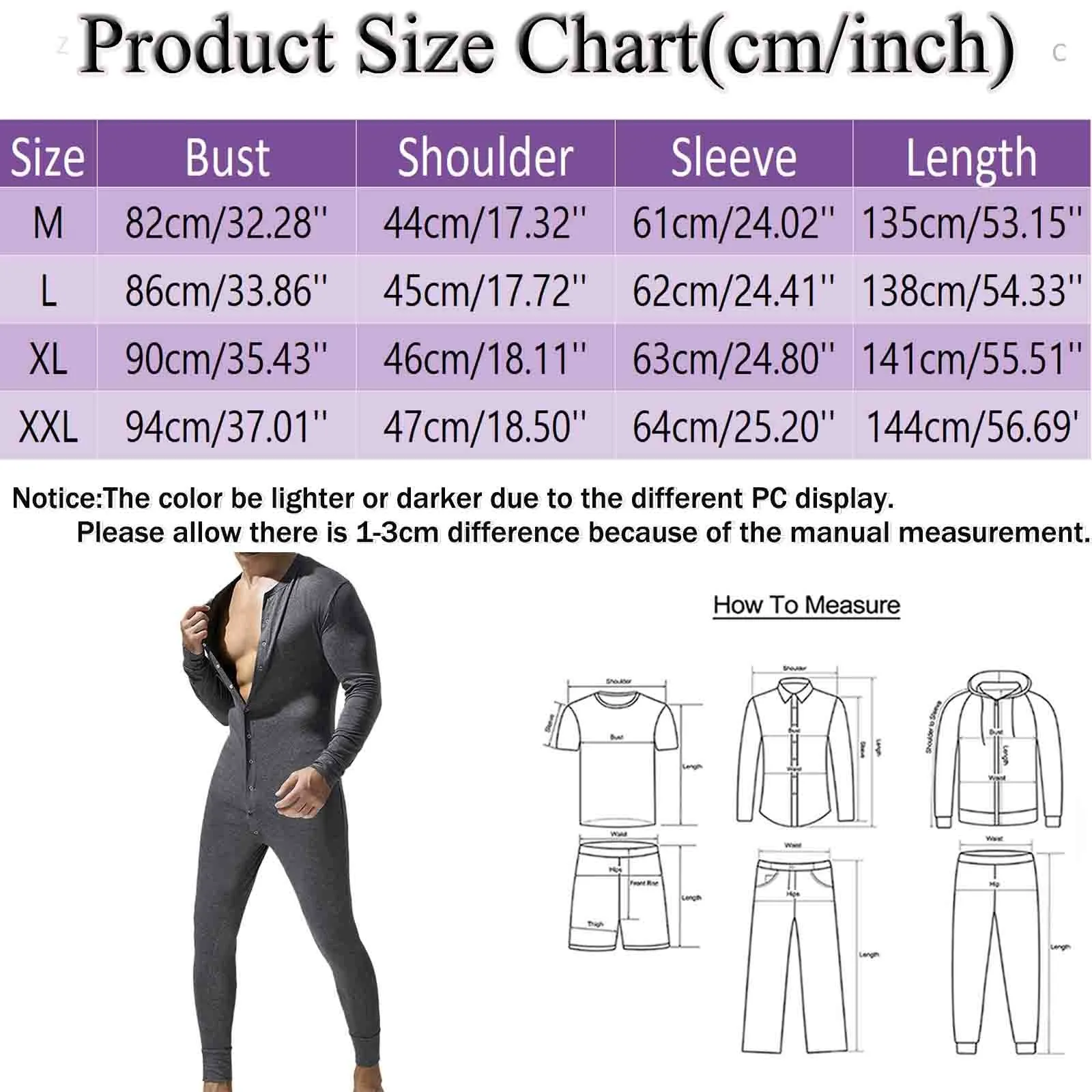 Men Bodysuits Jumpsuits Lingerie Single Breasted Onesie
