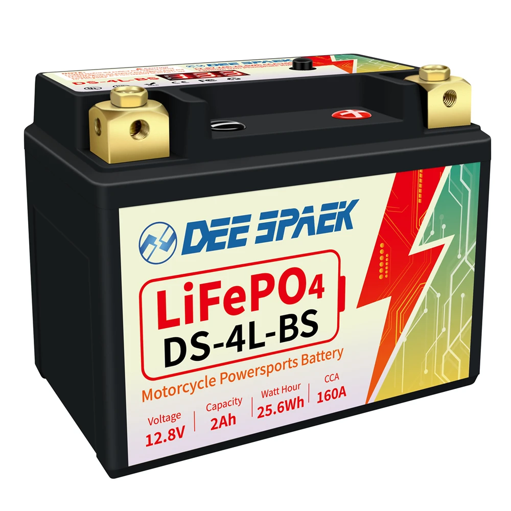 

25.6Wh 160CCA Lifepo4 Motorcycle Battery 2Ah 4L-BS With BMS Replacement Motorcycle Energy Storage Battery For Snowmobile Scooter