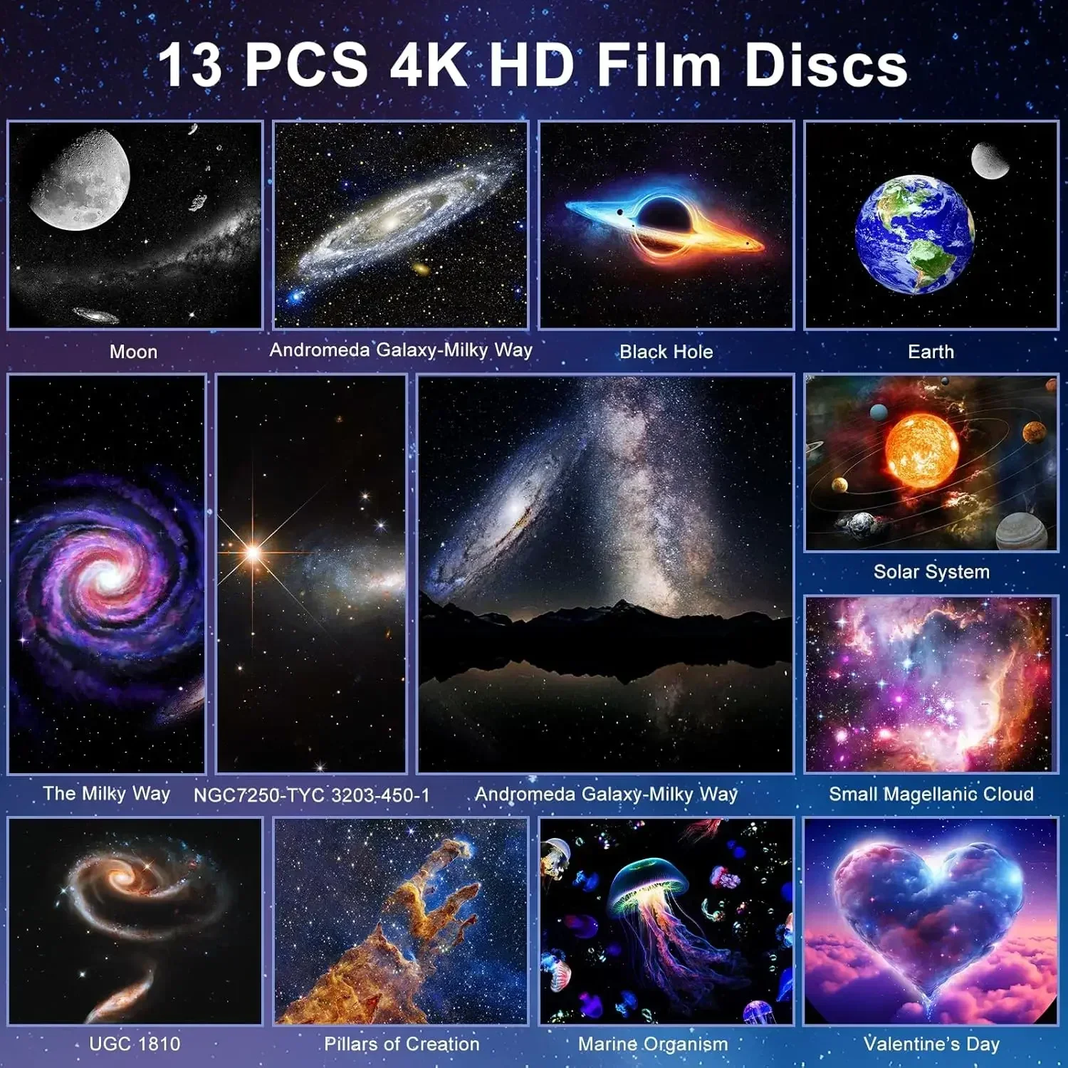 Xiaomi LED Night Light Galaxy Star Projector 4K HD 13 IN 1  Planetarium Projector 360° Rotation For Bedroom Decor Children Gift 3