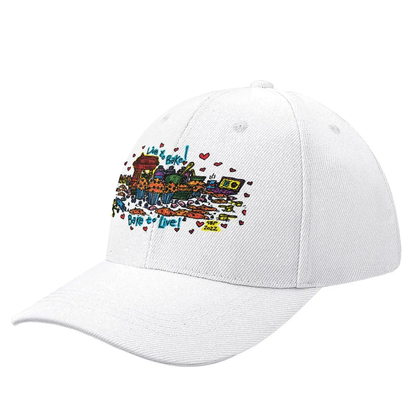 

LIVE TO BAKE! Baseball Cap birthday Hat Luxury Brand Designer Hat sun hat Male Women's