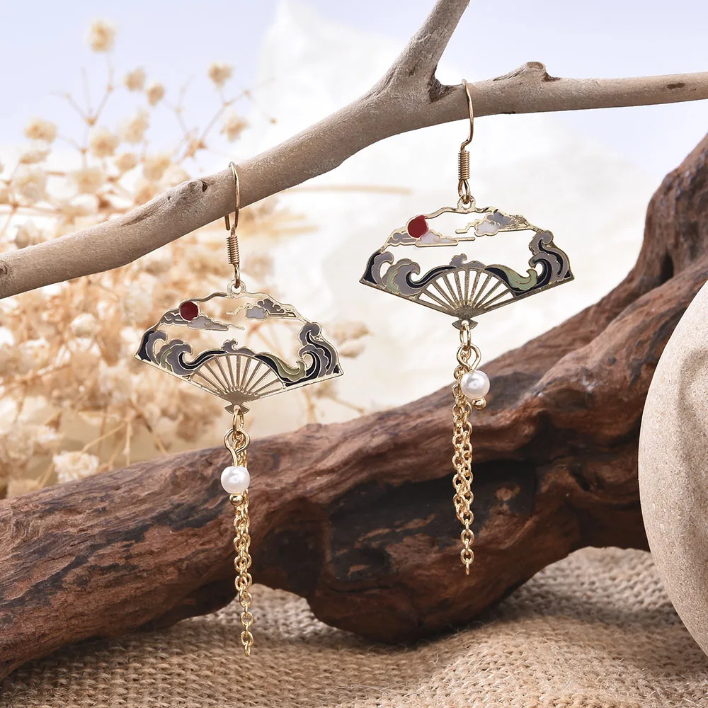 Metal Jewelry Chinese Style Earrings Personality Hollow Shaped