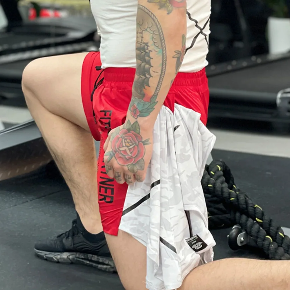 Men's Athletic Shorts Quick Drying Invisible Open Crotch Outdoor Sex Basketball Training Tight Breathable Running Fitness Pants