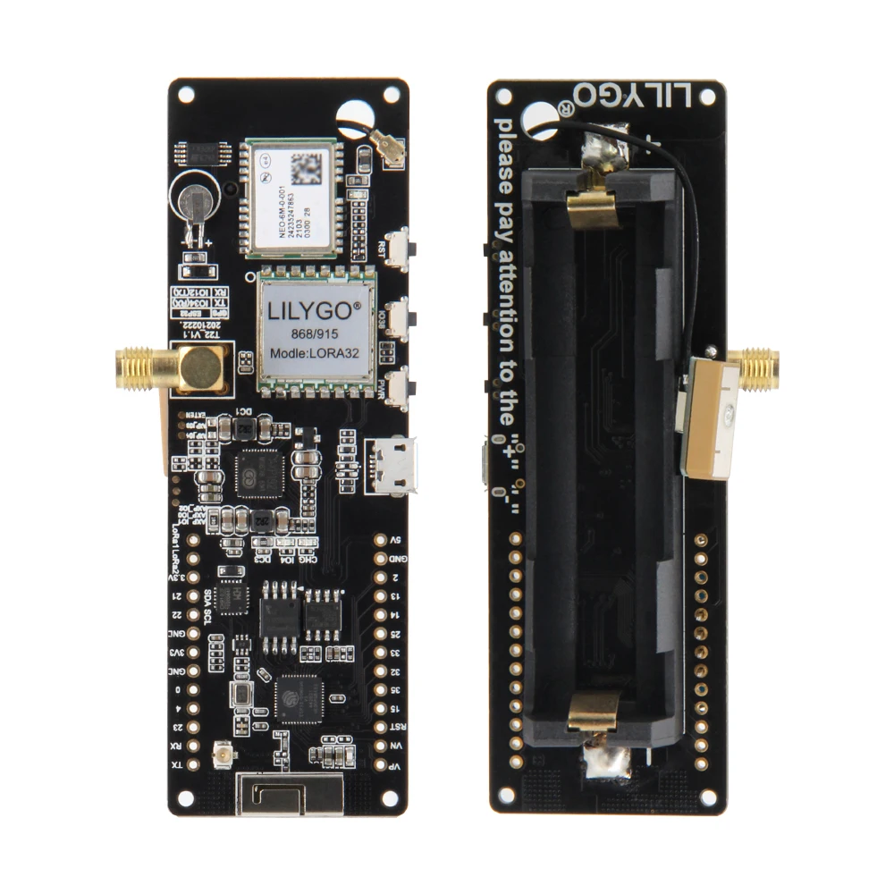 LILYGO® TTGO Meshtastic T-Beam V1.2 Płyta rozwojowa ESP32 LoRa 433MHz 868MHz 915MHz 923MHz WiFi BLE GPS OLED AXP2101