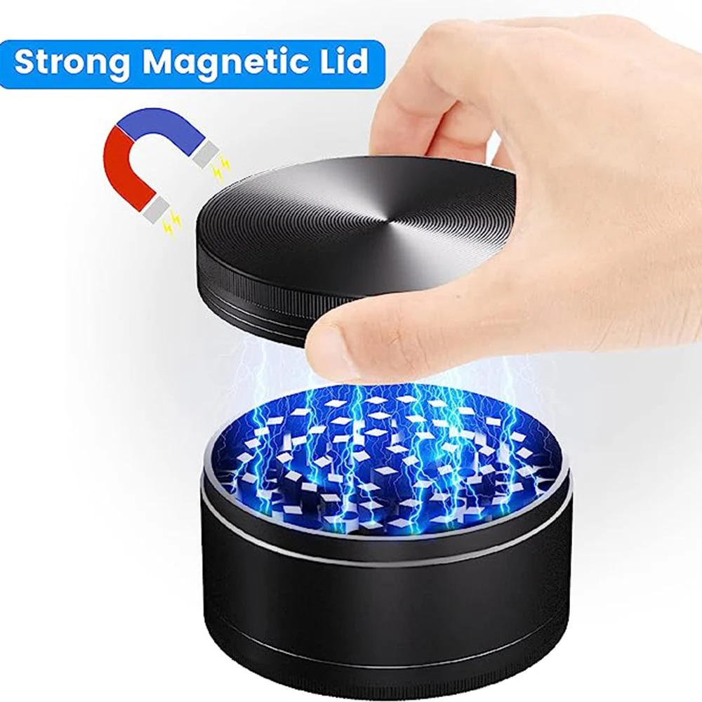 3 Inch Herb Grinder Metal Tobacco for Smoking 75mm 4 Layer Zinc Alloy Herbal 4 Pieces Smoke Accessories Big Large 100MM 6