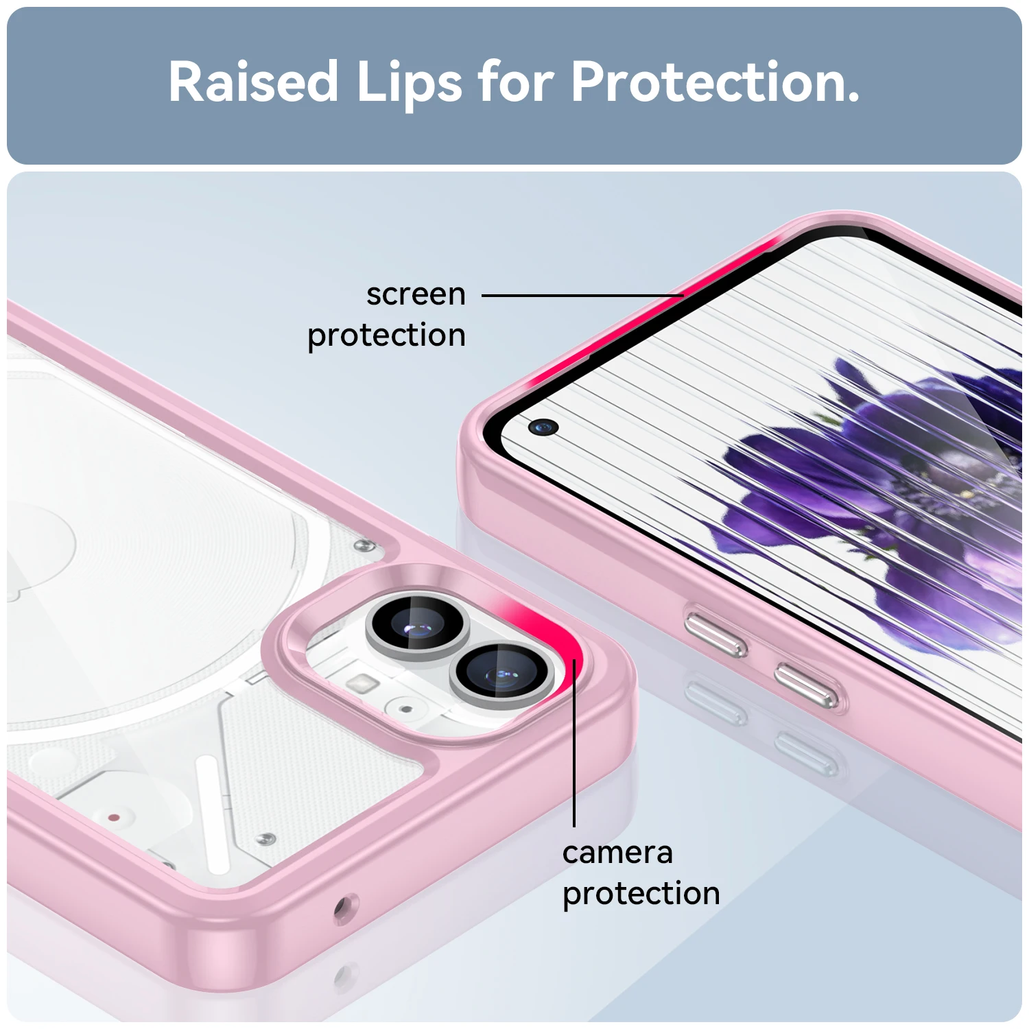 Transparent Cases For ( Nothing Phone 1 ) covers woman fundas Capa mobile bag Soft border + hard Acrylic back чехол Coque Case - 2