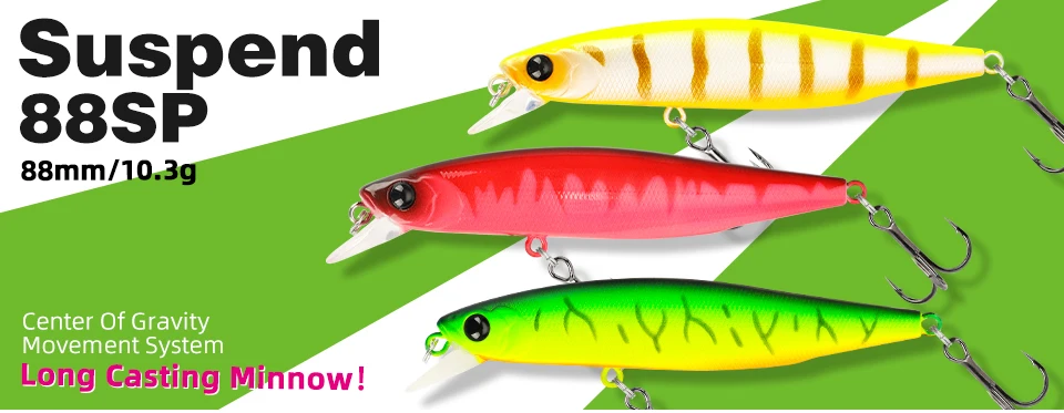 TSURINOYA Suspending Minnow Angelköder 92SP DW78 92mm 9g Weitwurfköder für Hecht 3 Haken Hartköder Crankbait Wobbler Jerkbait – Detail 2
