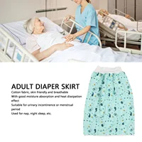 Wearable Incontinence Mat Adult Diaper Skirt Wearable Incontinence Mat Washable Cotton Cloth Reusable Diaper Bed Pad 2