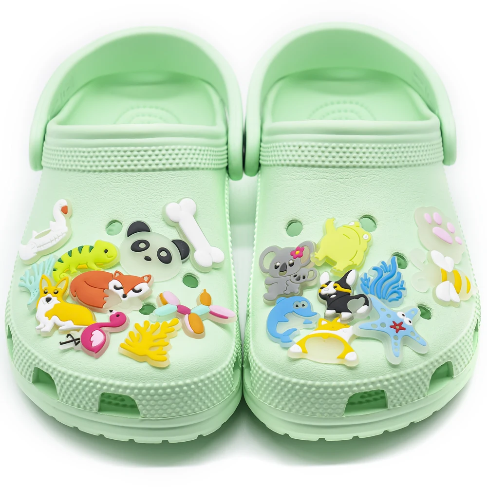 Shoe Charms Women Sneaker Clog Buckle Random Luminous Decor 10/20/50/100PCS