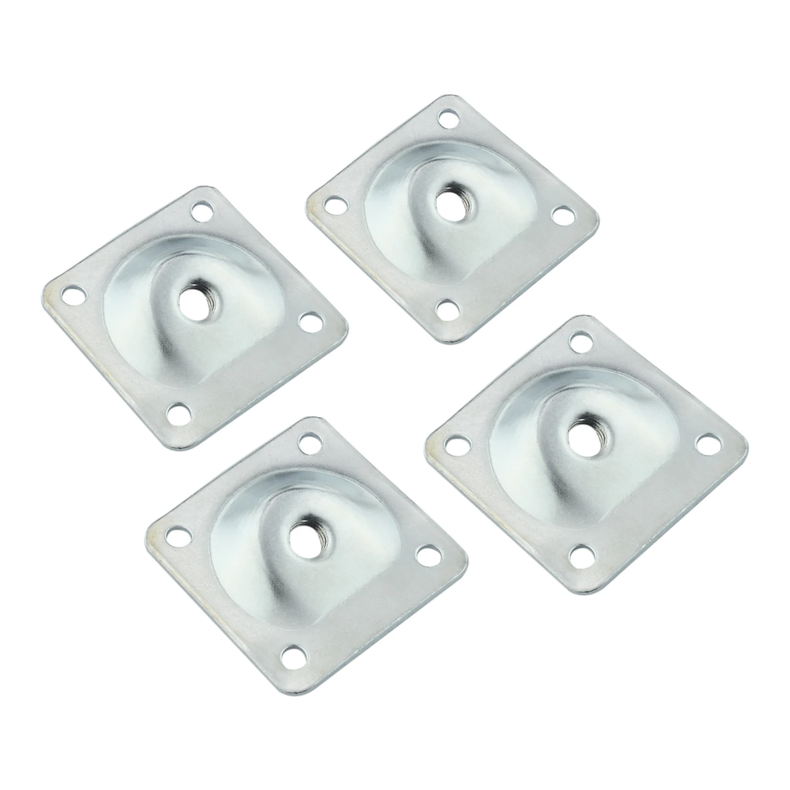 4Pcs 49*49*2mm Furniture Table Chair Leg Mounting Plate Table Sofa Feet Support Hardware Home Cabinet Furniture Mounting Bracket