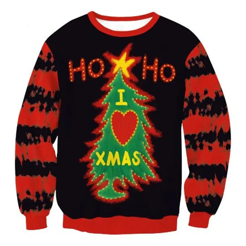 thumbnail image 1 of Suéteres navideños feos, jerséis verdes, sudadera con estampado 3D divertido para fiestas navideñas, sudadera de Jesús para fiestas, cumpleaños y Navidad, 1 of 5