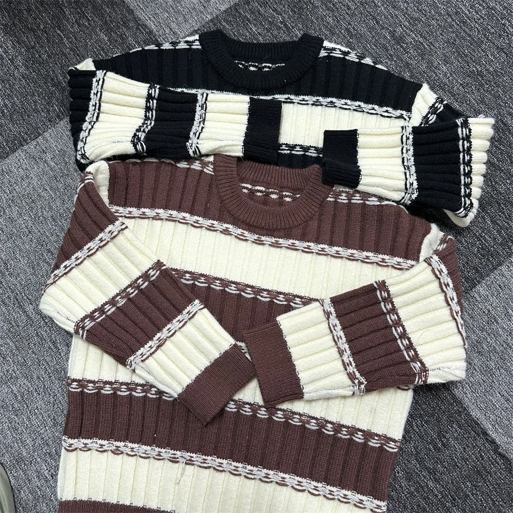 

Свитер детский с длинным рукавом, в полоску, на осень/зиму