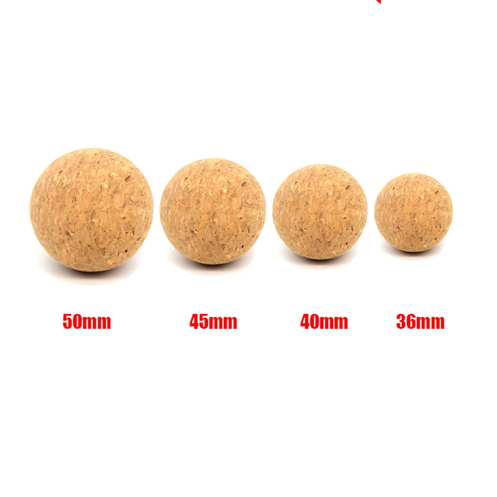 6팩 천연 코르크 푸스볼 공 실내 게임용 원목 테이블 축구 교체용 공 저소음 36mm 40mm 45mm 50mm