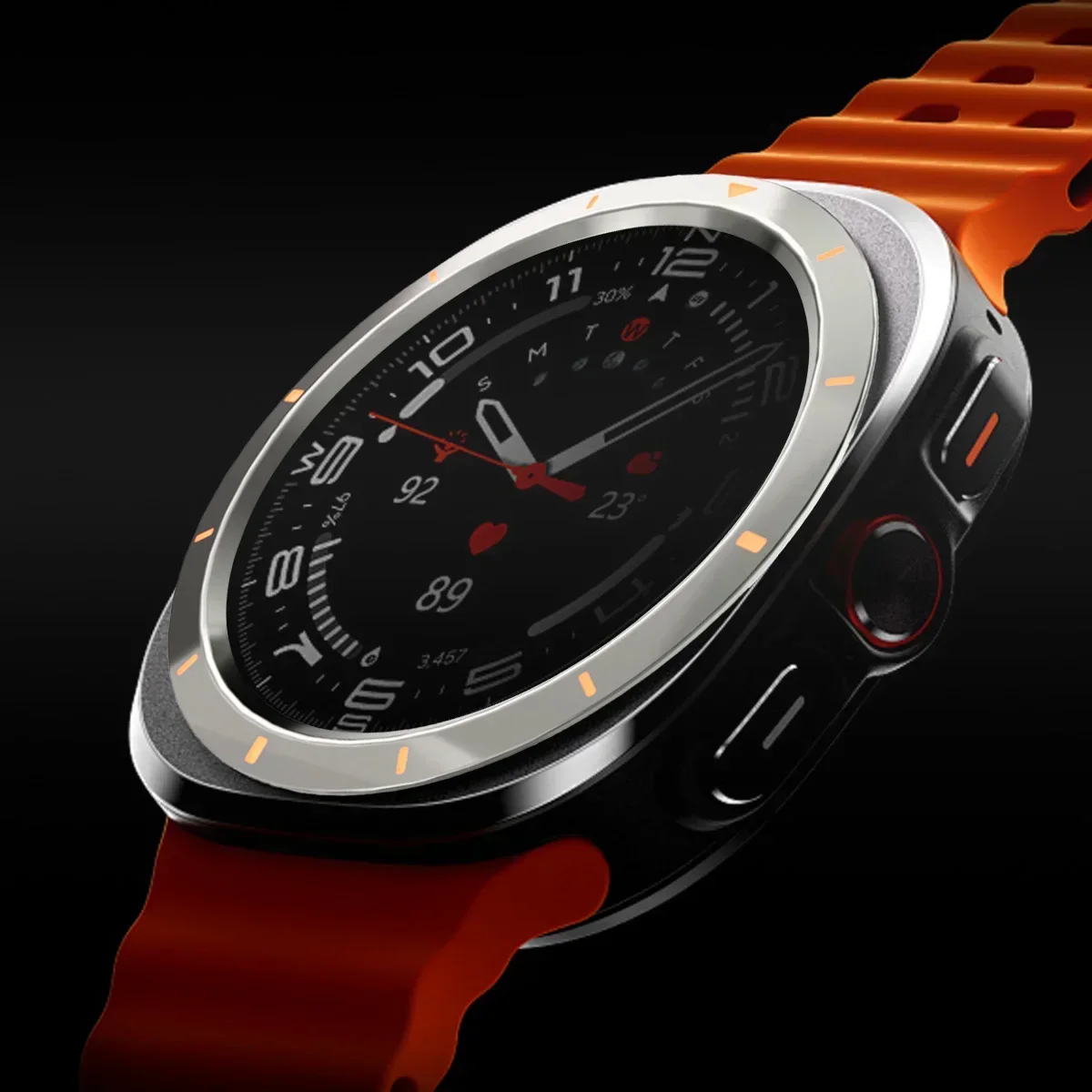 Enhanced Bezel Ring Case for 47mm Watch - Protective Frame Shell Bumper