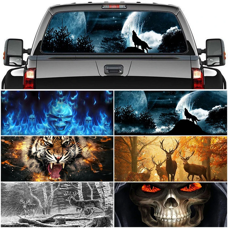 Pickup Truck Surprising 3D Rear Windshield Poster 4 Classes Sizes One