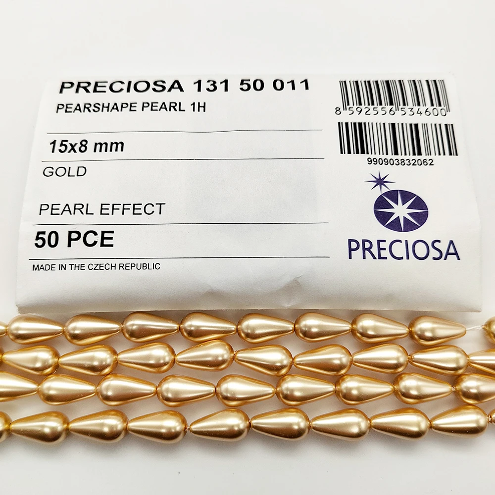 100 % echtes Preciosa 13150011 Birnenförmige Perle, 1H Tropfenperlen mit vollständig gebohrtem Loch für DIY-Schmuck – Detail 13