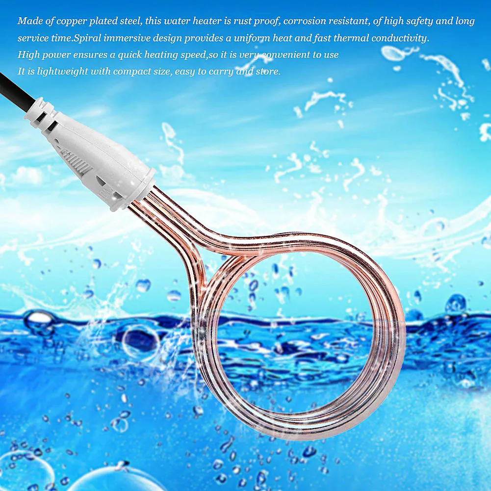 Electric Water Heater 220V 1800W Portable for Home Travel