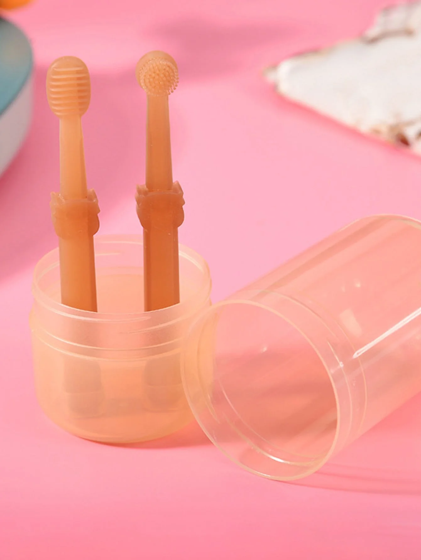 Pet Toothbrush Kit with Storage Box, Soft Silicone Tongue Cleaner