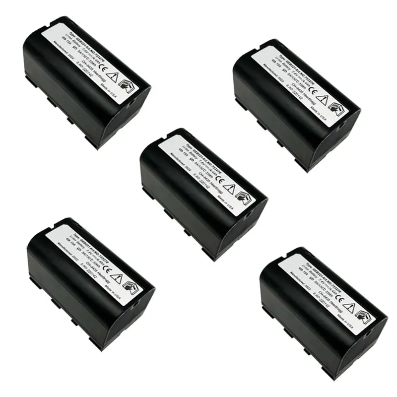 

5 Pcs GEB221 4400mAh Li-ion Battery For Leica TS02 TS06 TS09 TPS1200 Series Surveying Total Station 7.4V ​GPS Battery Black