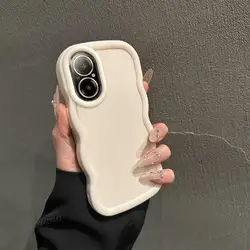 Solid Color Wave Shock - Absorbing Silicone Phone Case for C67 4G (White)