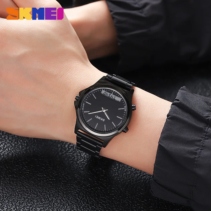 SKMEI Fashion Sport Multifunction Watch For Men 3Time Date Stopwatch Alarm Quartz LED Digital Wristwatch Waterproof Male Clock