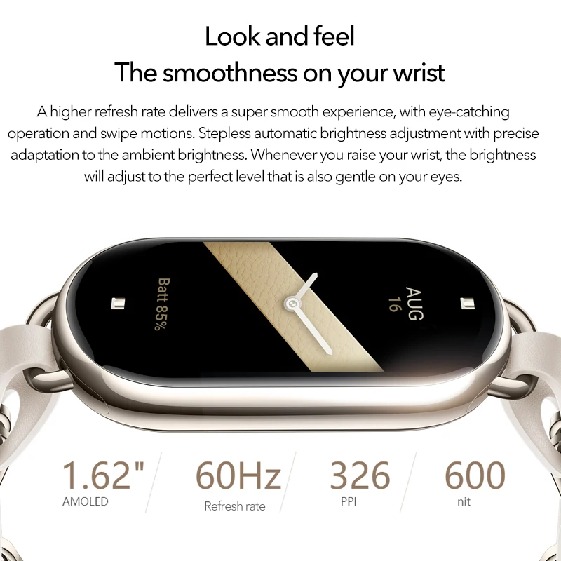 ln stock Global Version Xiaomi Band 8 1.62'' AMOLED Ultra Long Battery Life 16 Days Smart Bracelet 150+ Sport Modes 4