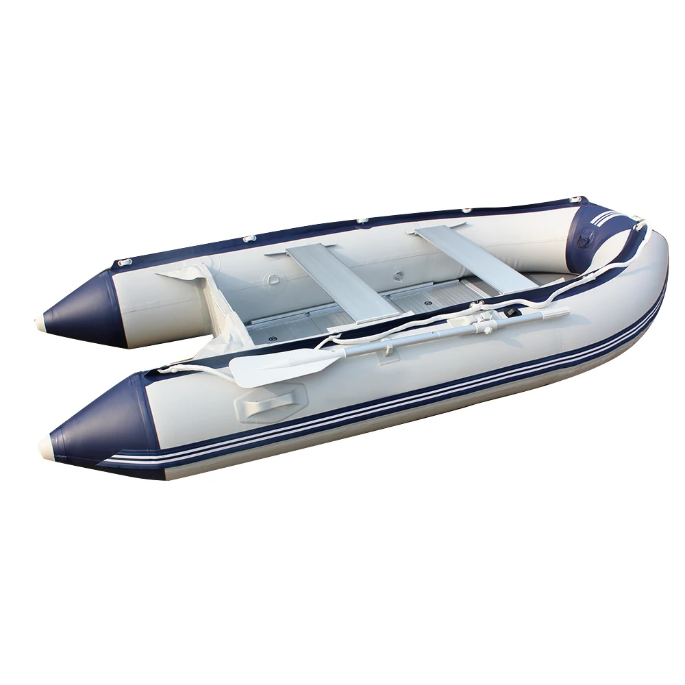 Thickened inflatable fishing boat 380cm kayak assault boat waterproof folding rowing assault