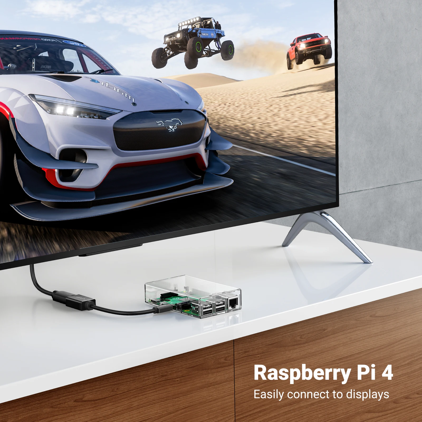 UGREEN 4K/60Hz Micro HDMI Cable Adapter High-Speed Male to Female 4K 3D for Raspberry Pi 4 GoPro 22cm HDMI 2.0 Cable 4K