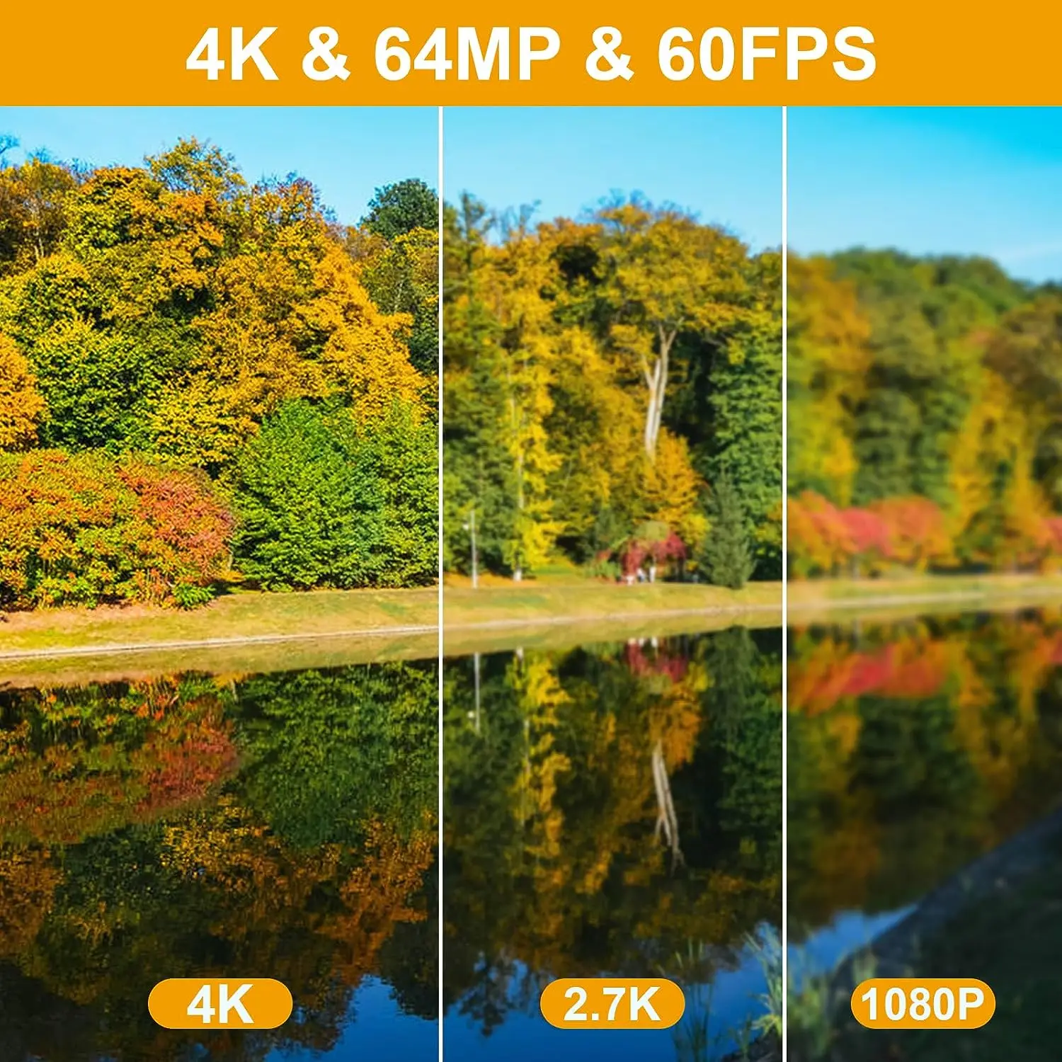 Câmera de Vídeo Digital com Foco Automático 4k Filmadora 64mp Youtube Live Stream Girar 4.0 Touch Screen Vlog Recorder 18x Wifi Webcam - Image 4