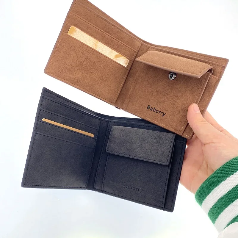Mens Wallet Fashion Rfid Men Wallets with Coin Bag Zipper Small Mini Wallet Purses New Design Dollar Slim Money Bag
