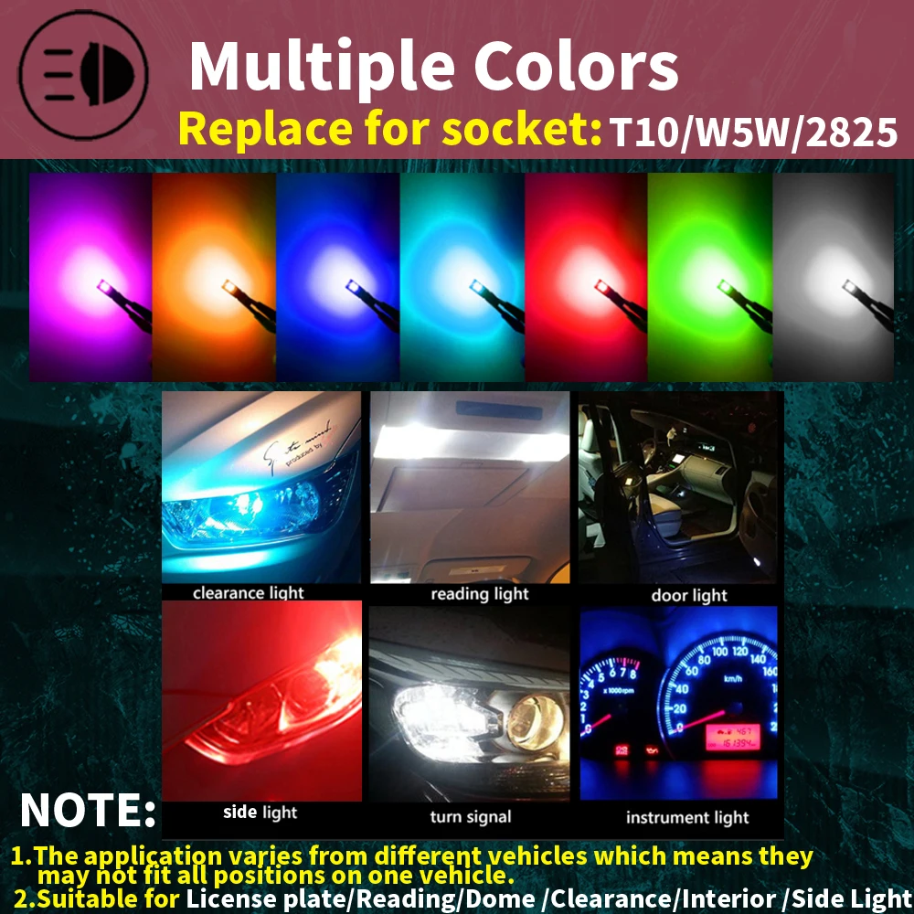ڵ ׸   Ʈ Ŀ , 168 194 LED ڵ   , Ȳ, ſ  ǰ T10 W5W, 2 
